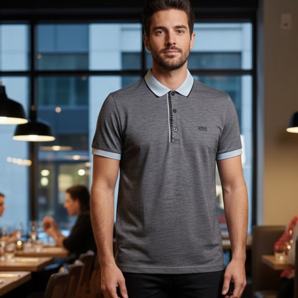 Hugo Boss Charcoal Polo Shirt